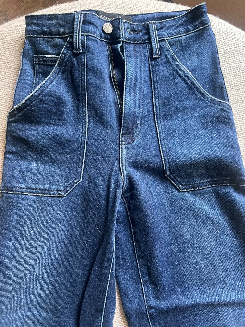 Just Black Denim Women’s Indigo High Waist, Wide Leg Denim - sz 24
